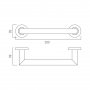 Vado Individual Spa Grab Or Towel Rail - Brushed Bronze 300mm (12