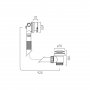 Vado Individual Push Type Bath Filler Waste & Overflow - Brushed Bronze
