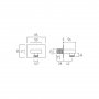 Vado Individual Square Wall Outlet - Brushed Bronze