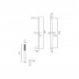 Vado Individual Square Single Function Slide Shower Rail Kit - Brushed Bronze