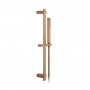 Vado Individual Square Single Function Slide Shower Rail Kit - Brushed Bronze