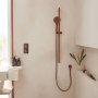Vado Individual Round Single Function Air-Injection Slide Shower Rail Kit - Brushed Bronze