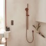 Vado Individual Showering Solutions Round Single Function Air-Injection Slide Shower Rail Kit - Brushed Bronze