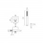 Vado Individual Square Single Function Mini Shower Kit with Integrated Outlet & Bracket Wall Mounted - Brushed Bronze