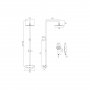 Vado Individual Adjustable Round Thermostatic Shower Column - Brushed Bronze