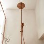 Vado Individual Adjustable Round Thermostatic Shower Column - Brushed Bronze