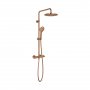 Vado Individual Showering Solutions Adjustable Round Thermostatic Shower Column - Brushed Bronze