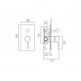 Vado Individual Edit 2 Outlet Manual Shower Valve With Diverter - Brushed Gold