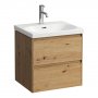 Laufen Lani Wild Oak 550mm 2 Drawer Vanity Unit