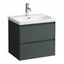 Laufen Lani Traffic Grey 600mm 2 Drawer Vanity Unit