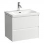 Laufen Lani Matt White 650mm 2 Drawer Vanity Unit