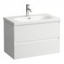 Laufen Lani Matt White 800mm 2 Drawer Vanity Unit