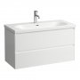 Laufen Lani Gloss White 1000mm 2 Drawer Vanity Unit