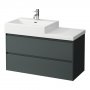 Laufen Lani Traffic Grey 1000mm 2 Drawer Vanity Unit