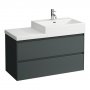 Laufen Lani Traffic Grey 1000mm 2 Drawer Vanity Unit