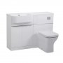 Tavistock Match 1200mm Gloss White Unit and Basin - Left Hand