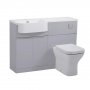 Tavistock Match 1200mm Light Grey Unit and Basin - Left Hand