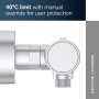 Ideal Standard Ceratherm ALU+ Shower Exposed Thermostatic Mixer - Silver