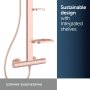 Ideal Standard Ceratherm ALU+ Shower System with Exposed Shower Mixer - Rose