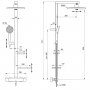 Ideal Standard Ceratherm ALU+ Shower System with Exposed Shower Mixer - Silver