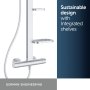 Ideal Standard Ceratherm ALU+ Shower System with Exposed Shower Mixer - Silver