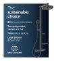 Ideal Standard Ceratherm ALU+ Shower System with Exposed Shower Mixer - Silk Black