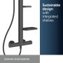 Ideal Standard Ceratherm ALU+ Shower System with Exposed Shower Mixer - Silk Black