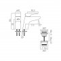 Vado Axces Ava Mono Basin Mixer + Push Basin Waste