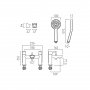 Vado Axces Ava Deck Mounted Bath Shower Mixer + Shower Kit