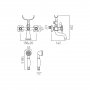 Vado Axces Victoriana Wall Mounted Bath Shower Mixer