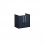 Vitra Root 60cm Compact Basin Unit with Two Doors - Matt Dark Blue