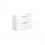 Vitra Root 80cm Compact Basin Unit with Two Drawers - High Gloss White