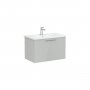 Vitra Root 80cm Basin Unit with One Drawer - High Gloss Pearl Grey