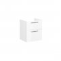 Vitra Root 60cm Basin Unit with Two Drawers - High Gloss White