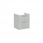 Vitra Root 60cm Basin Unit with Two Drawers - High Gloss Pearl Grey