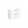 Vitra Root 80cm Basin Unit with Two Drawers - High Gloss White