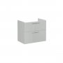 Vitra Root 80cm Basin Unit with Two Drawers - High Gloss Pearl Grey