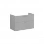 Vitra Root 100cm Basin Unit with Two Drawers - Matt Rock Grey