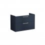 Vitra Root 100cm Basin Unit with Two Drawers - Matt Dark Blue