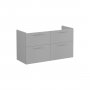 Vitra Root 120cm Basin Unit with Four Drawers - Matt Rock Grey