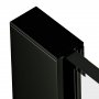 Dawn Minos 1200mm Walk-In Panel with Wall Profile & Stabilising Bar - Black