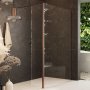 Dawn Minos 900mm Walk-In Panel with Wall Profile & Stabilising Bar - Bronze