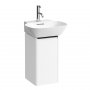 Laufen Base Matt White 275mm Vanity Unit with Door & Black Aluminium Handle - Left Hand