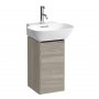 Laufen Base Light Elm 275mm Vanity Unit with Door & Black Aluminium Handle - Left Hand