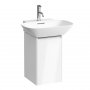 Laufen Base Gloss White 315mm Vanity Unit with Door & Anodised Aluminium Handle - Left Hand