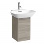 Laufen Base Light Elm 315mm Vanity Unit with Door & Anodised Aluminium Handle - Left Hand