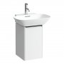 Laufen Base Matt White 315mm Vanity Unit with Door & Black Aluminium Handle - Left Hand