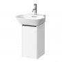 Laufen Base Matt White 275mm Vanity Unit with Door & Black Aluminium Handle - Right Hand