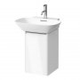 Laufen Base Gloss White 315mm Vanity Unit with Door & Anodised Aluminium Handle - Right Hand