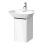 Laufen Base Gloss White 315mm Vanity Unit with Door & Black Aluminium Handle - Right Hand